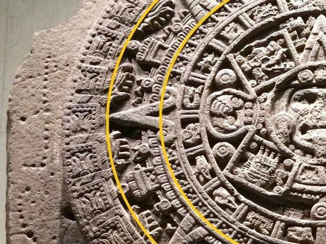 Piedra del Sol, quinto, sexto y séptimo círculos, los planetas