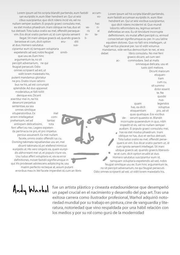 caligrama warhol