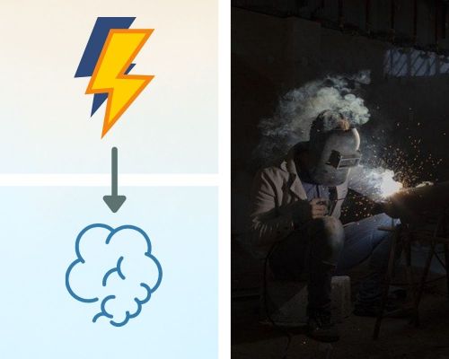 Desionización de la llama del proceso de soldadura, convirtiéndose en humo