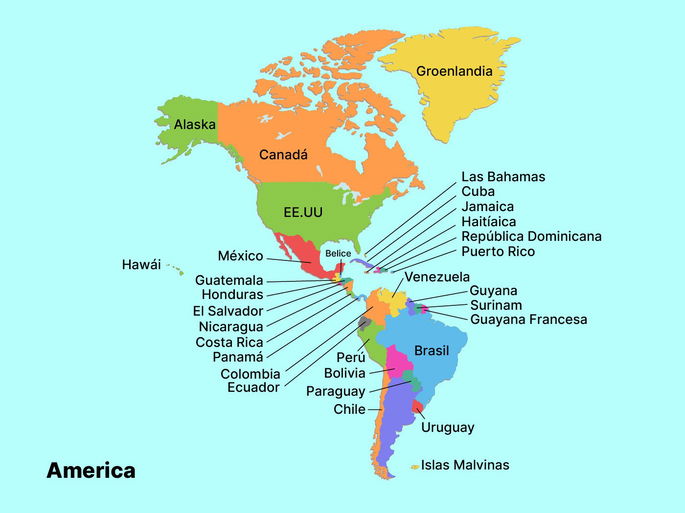 Continente Americano: qué es, características y regiones - Enciclopedia  Significados