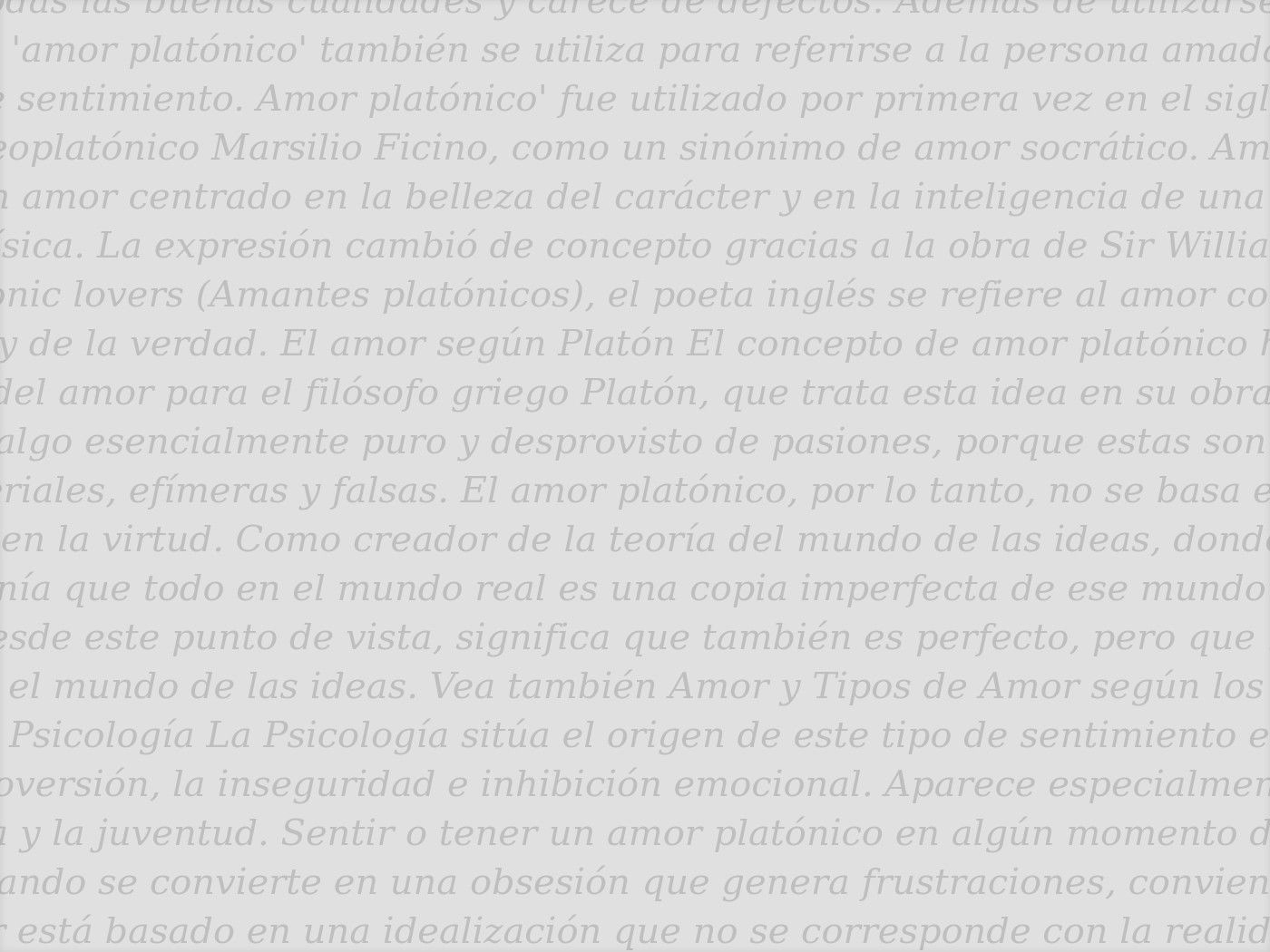 Amor Platónico Qué es y cuál es su Significado Enciclopedia