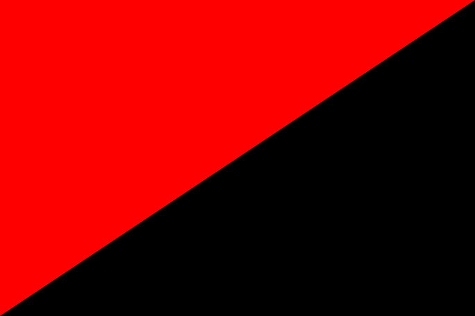 bandera bicolor anarquista en rojo y negro.