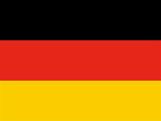 Bandera de Alemania (3 franjas negra, roja y amarilla respectivamente)