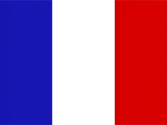 Bandera de Francia (franjas verticales roja, blanca y azul)