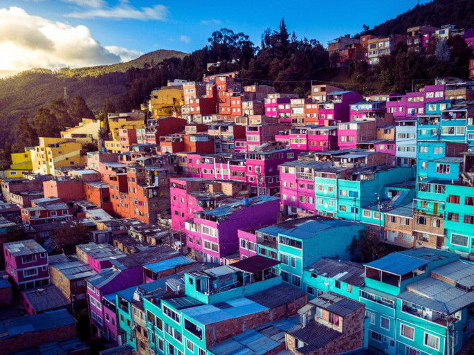 Bogotá: casas coloridas