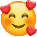 Cara sonriente con corazones-emoji