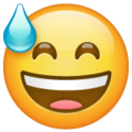 gotas de sudor en la cara