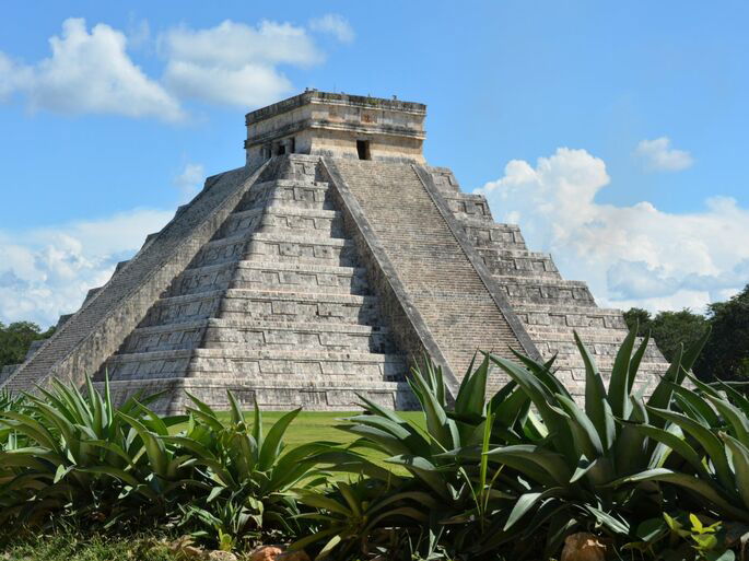 Chichén Itzá, un complejo de ruinas mayas en la península de Yucatán de México.