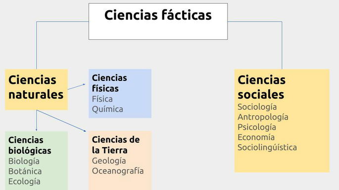 Esquema Dibujo de las Ciencias Fácticas