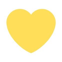 Emojis de corazón, corazón amarillo