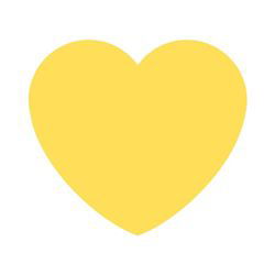 Emojis de corazón, corazón amarillo
