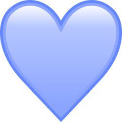 corazón azul claro