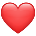 Emoji-corazón rojo