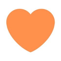 Emojis de corazón, corazón naranja