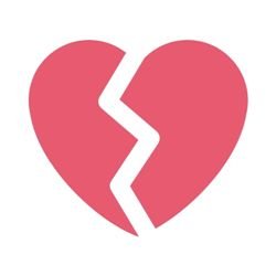 Emojis de corazón, corazón roto