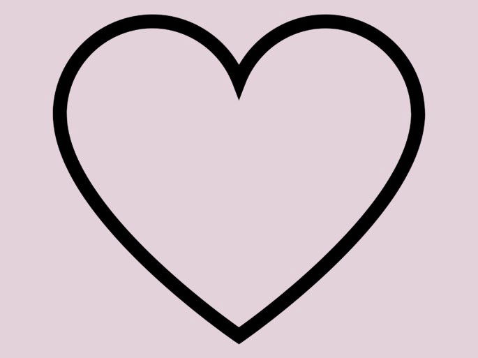 corazón vacío o transparente