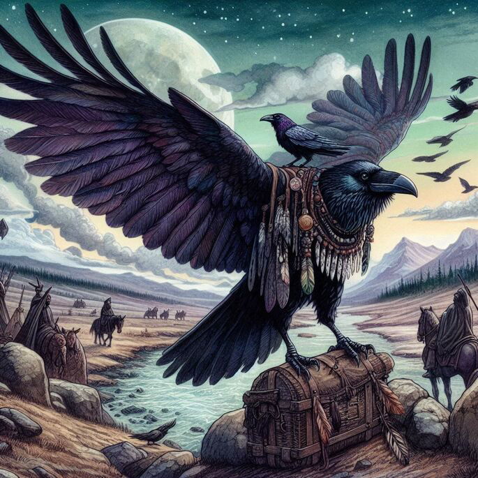 Historias cortas: cuervo fábula tribus amerindias