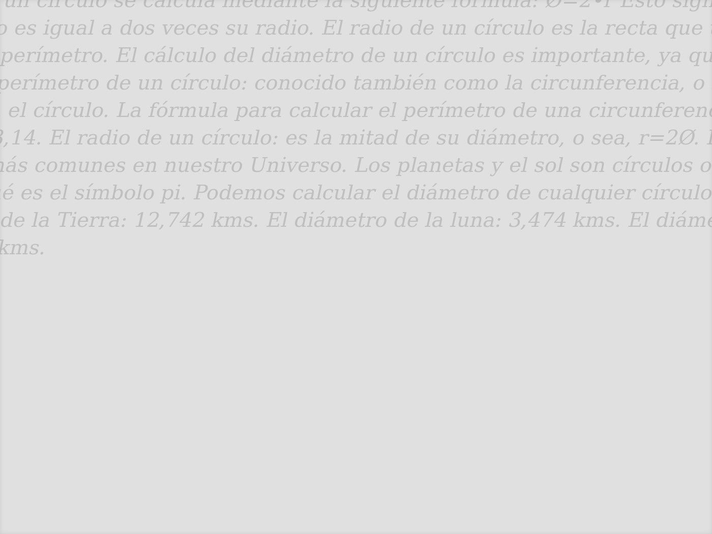 Qué es el Diámetro (concepto y definición) - Significados