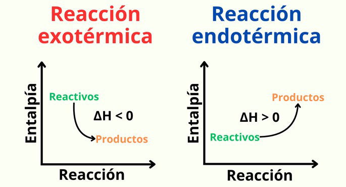 Diferencia entre reacción exotérmica y reacción endotérmica