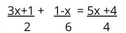 Ecuación de primer grado con fracciones y paréntesis