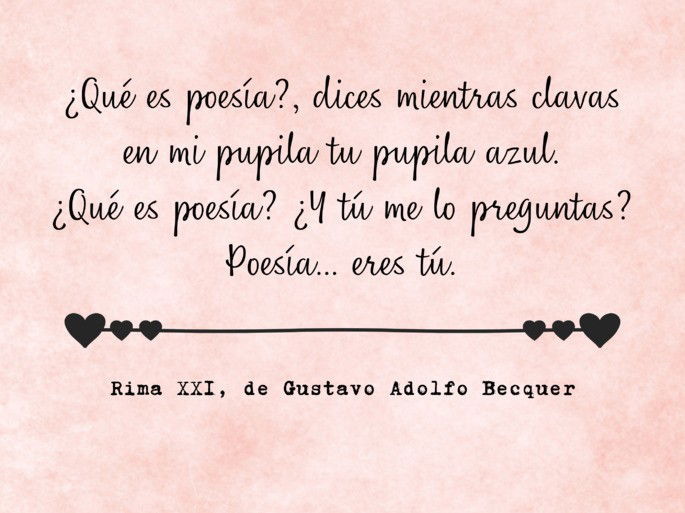 poema: ejemplo de poema de Becquer