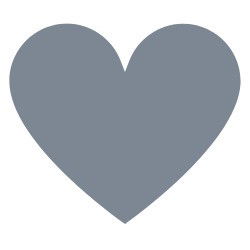 emojis de corazones:corazón gris