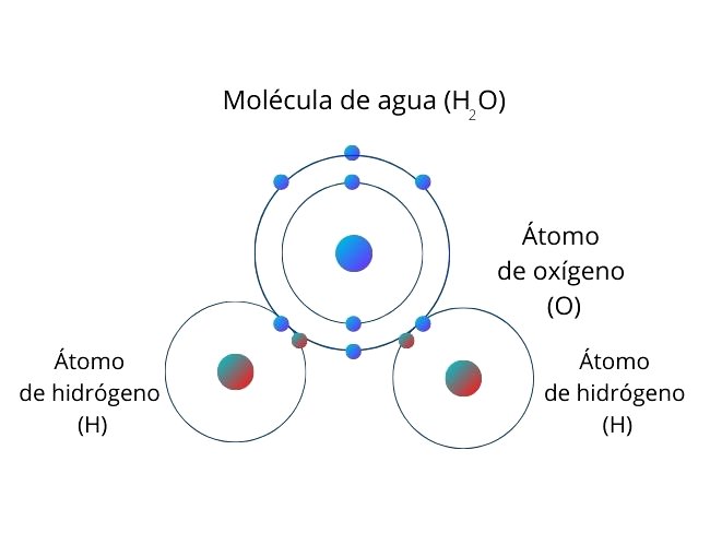 Enlace covalente, molécula de agua