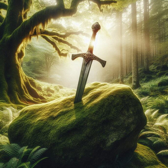 Historias cortas: la espada Excalibur clavada en la roca