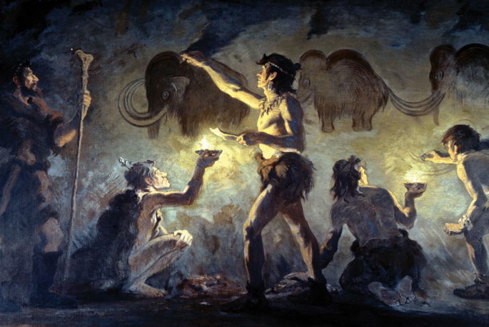 Hombres cromañón pintan en cueva de Font Gaume