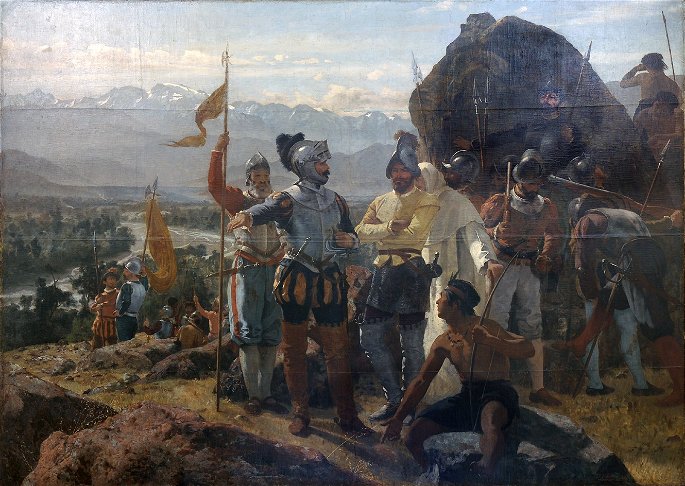 Valdivia conquistador en Chile