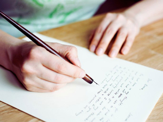 Texto escrito a mano