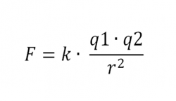 Fórmula de la Ley de Coulomb