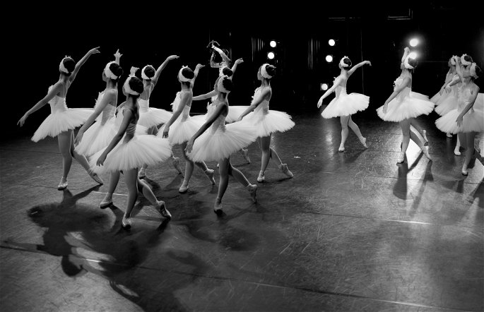 Bailarinas de Ballet en plena representación