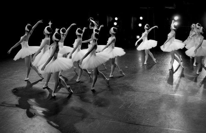 Bailarinas de Ballet en plena representación