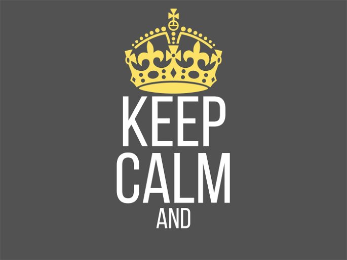 letrero keep calm and