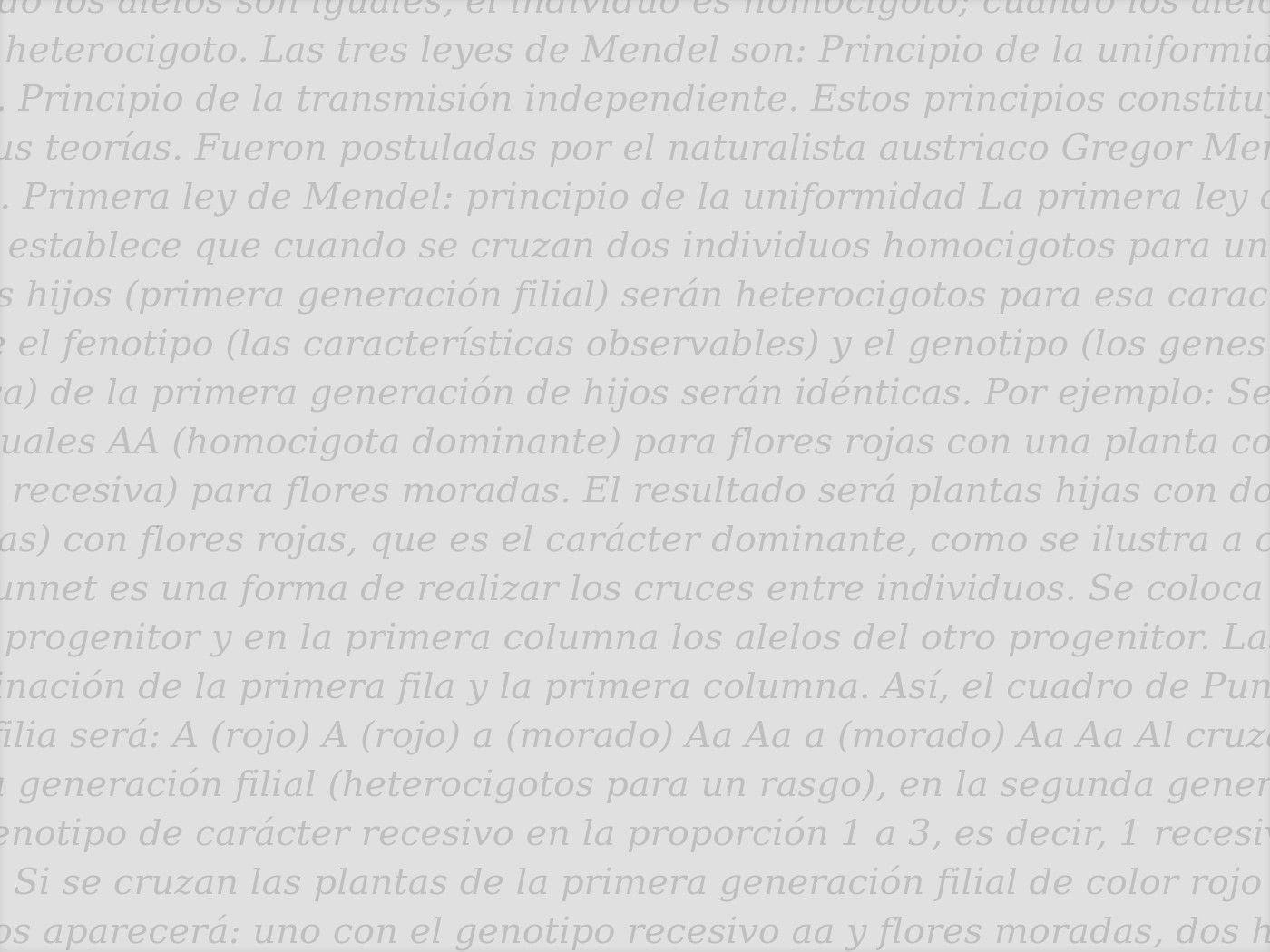 Leyes de Mendel: cuáles son y ejemplos - Significados