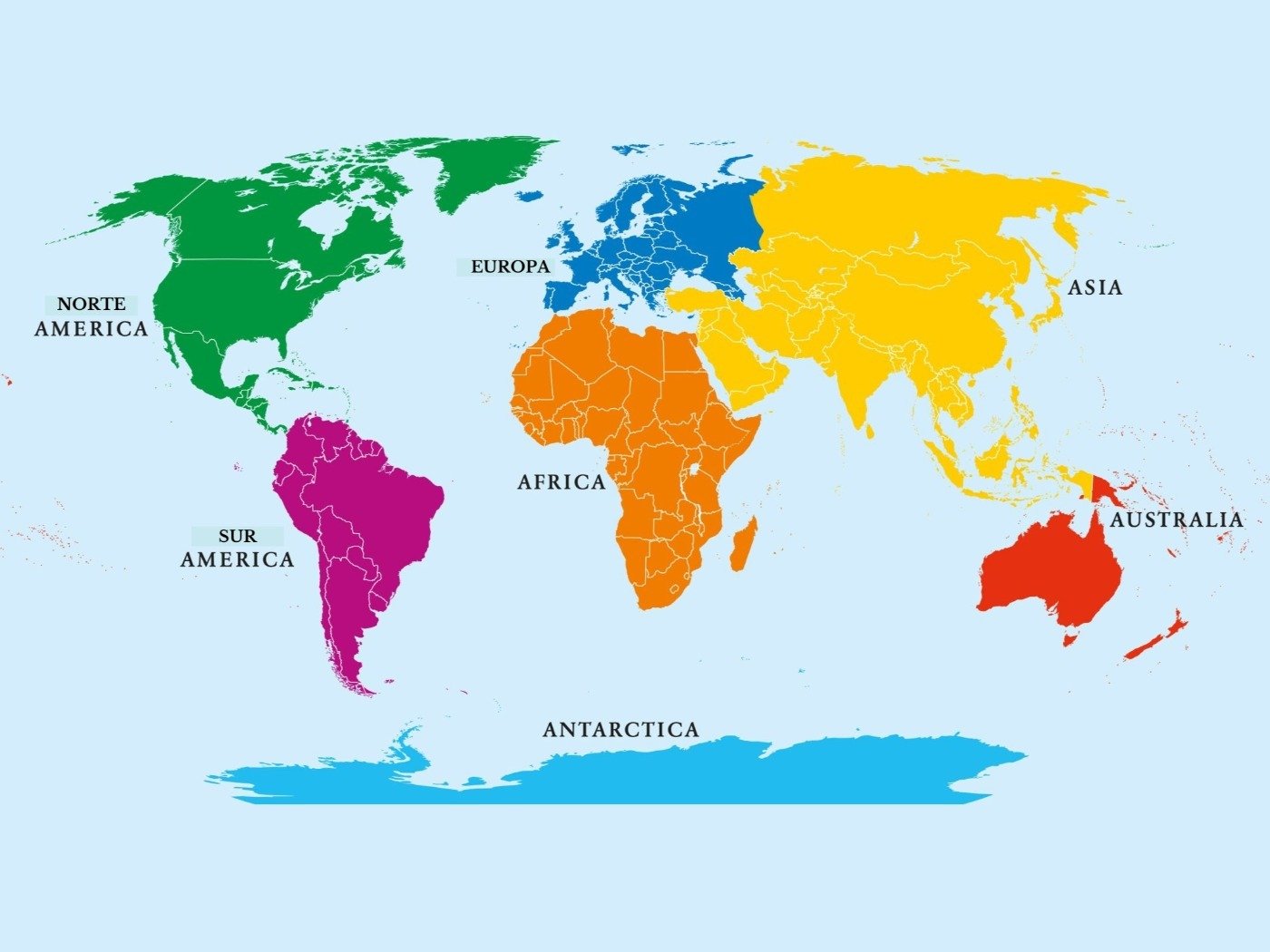 Океан между африкой и австралией. Части света Америка, Евразия, Северная Америка.. Части света. Карта континентов.