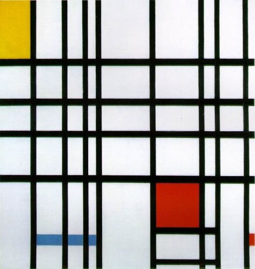 Piet Mondrian: Composición con rojo, amarillo y azul