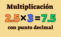 Multiplicación con punto decimal