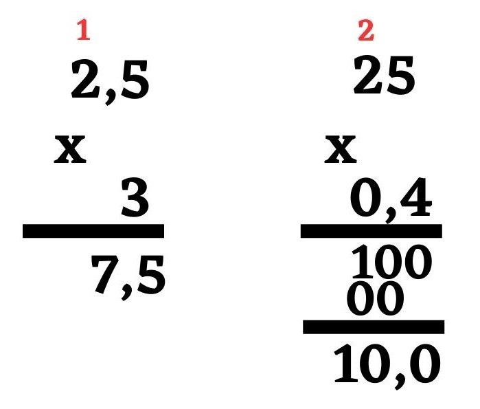 Multiplicación con decimales en uno de los factores