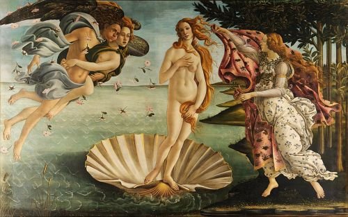 Pintura El nacimiento de Venus