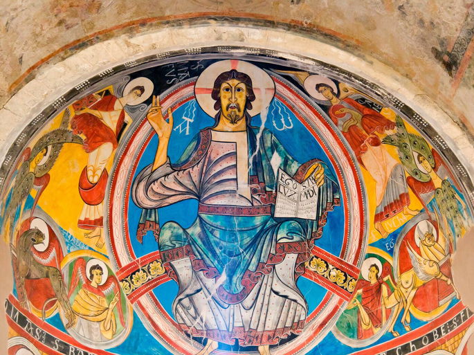 Fresco del Pantocrator de San Clemente de Tahull
