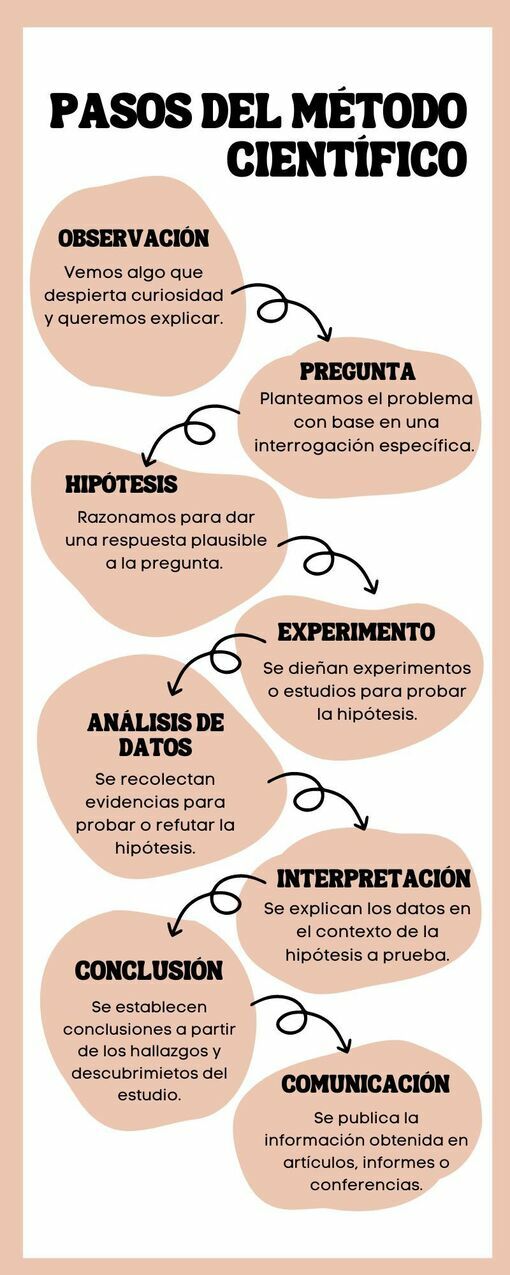 Gráfica de pasos del método científico 7