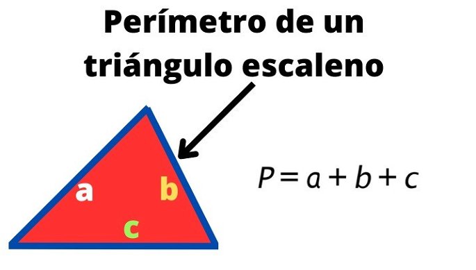 Fórmula para sacar el perímetro de un triángulo escaleno