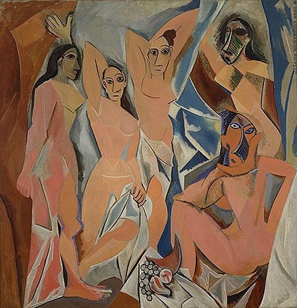 Pablo Picasso: Las damiselas de Avignon, 1907 (Cubismo)