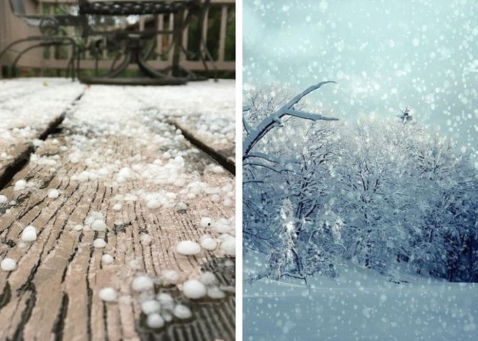 Precipitaciones sólidas: granizo y nieve