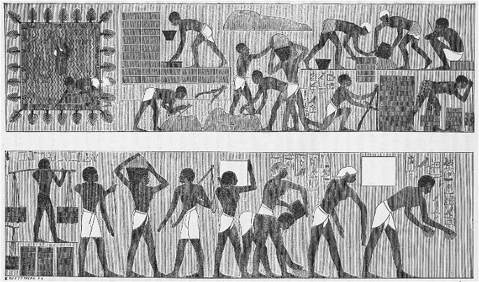 Esclavos egipcios en tareas