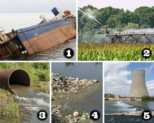 5 fuentes artificiales de la contaminación del agua