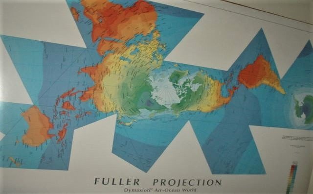 Planisferio, mapamundi de Fuller