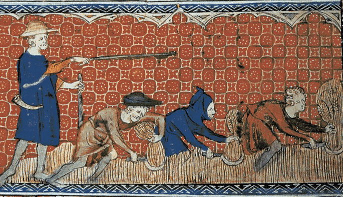 Siervos de la gleba medievales